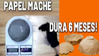 Cómo hacer PAPEL MACHE duradero! Se conserva por 6 meses en nevera .#papelmache