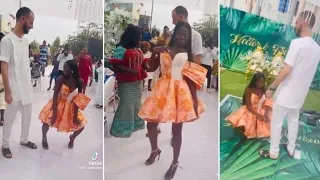 Fashionista dishes out hot dance moves in high heels at her wedding