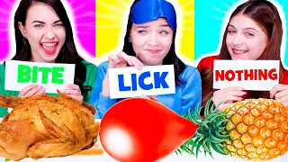 ASMR Lick, Bite or Nothing Food Challenge | Mukbang by LiLiBu