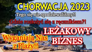 SKANDAL!! "Akcja z leżakami" na miejskiej plaży Brela ➡ Baška Voda CHORWACJA 2023 Croatia Vlog