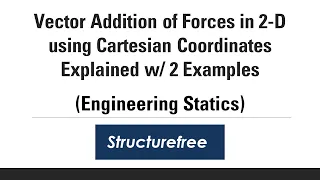 Vector Addition of Forces in 2-D Using Cartesian Coordinates - Engineering Statics (L02-1)