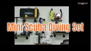 DEDEPU Scuba Diving Tank Air Oxygen Cylinder Underwater Diving Set With Adapter & Storage Box