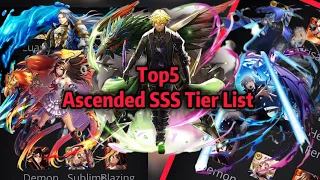 Top 5 Ascended SSS Tier Strongest Units In GS(Currently)!!!#gaming #grandsummoners #new