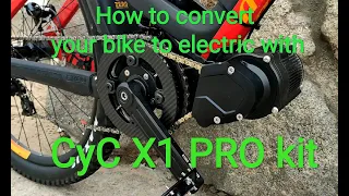 CyC X1 PRO unboxing and installation video. Converting mundraker Summum pro to electric bike