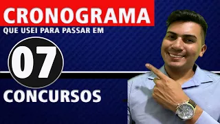 CRONOGRAMA DE ESTUDO QUE USEI PARA PASSAR EM 07 CONCURSOS