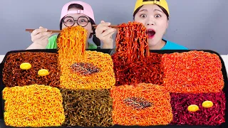 Fideos de fuego fideos negros Mukbang DONA