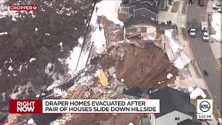 A pair of homes in a Draper neighborhood were destroyed after the hillside they were built on gave w