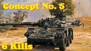 World of tanks Concept No. 5 - 8,5 K Damage 6 Kills, wot replays