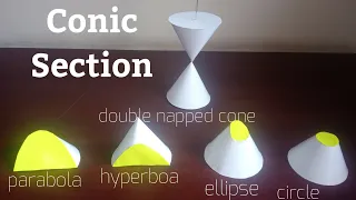 Maths model on conic section । 3d shapes using paper । school exhibition project