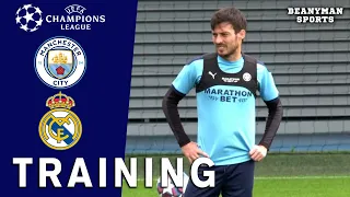 Man City Players Train Ahead Of Champions League Clash With Real Madrid