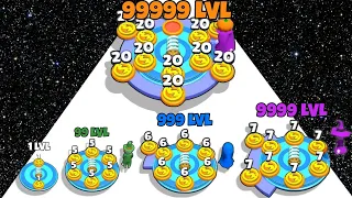 Merge'n Shoot Coins Game - Level Up Coins Max Level GAMEPLAY