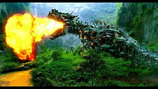 Optimus Prime vs Grimlock - Transformers: Age of Extinction - Dinobots  [8K Ultra HD SDR]