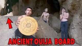 WE FOUND AN ANCIENT OUIJA BOARD IN A SCARY CAVE *followed the photos*