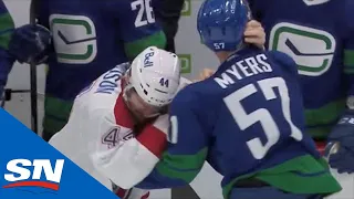 Tyler Myers Drops The Gloves To Answer For Dangerous Hit On Joel Armia Last Game