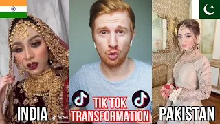 (WOW!!) TikTok TRANSFORMATIONS and BRIDAL LOOKS (INDIA v PAKISTAN)