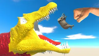 Lava Spinosaurus vs Epic Punch for Dinosaurs - Animal Revolt Battle Simulator