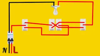 1 bulb 3 switch Connection Diagram || Staircase Wiring diagram || Electrical Shadab Sk