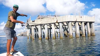 I Caught My DREAM FISH Hiding Under This DESTROYED PIER.… Then We ATE It!  ( NEW PB! )