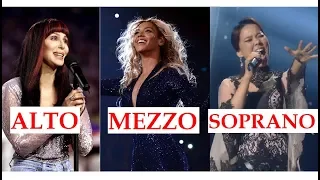 Contralto, Mezzo & Soprano - Low & High Notes