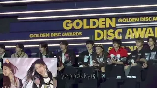 230107 TREASURE Reaction to NewJeans Attention Performance @ GDA 2023