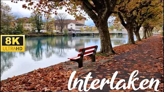 [ 8K ] INTERLAKEN Switzerland • A Beautiful Town between 2 Lakes | Autumn | 8K UHD Video