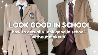 HOW TO Look Good In School Without Makeup|| School beauty tips and secrets🩹💌