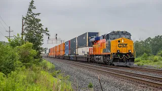 Chessie! CSXT 1973 leads I15703 on the River Line