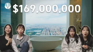 Korean Girls React To the Most Expensive Apartment Tour In NYC | 𝙊𝙎𝙎𝘾