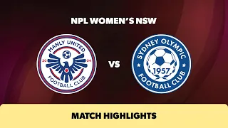 NPL Women's NSW Round 8 Highlights – Manly United v Sydney Olympic