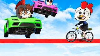 BICICLETA VS COCHES 🚗🚲 LA BATALLA DE AUTOS MÁS EPICA 😂 RIUSPLAY en GTA 5