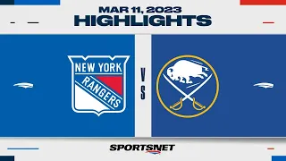 NHL Highlights | Rangers vs. Sabres - March 11, 2023