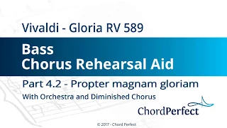 Vivaldi's Gloria Part 4.2 - Propter magnam gloriam - Bass Chorus Rehearsal Aid