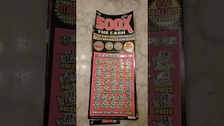 500x the cash scratch off winning ticket florida lottery