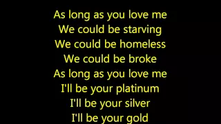 Justin Bieber- As Long As You Love Me Acoustic Lyrics HD