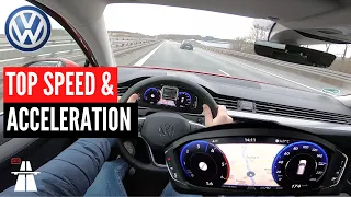 (2021) VW Passat 2.0 TDI 122 HP ACCELERATION ON GERMAN AUTOBAHN