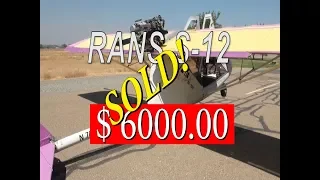 Rans S-12  (SOLD!) ***$6000***