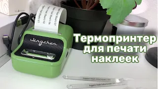 Термопринтер NIIMBOT B21. Прозрачные наклейки на типсы.