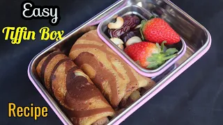 Tiffin Box Recipes|Easy Lunch Box Recipe  For School|Quick striped PanCake Recipe|Crepes