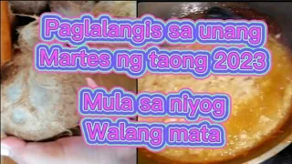 Pagawa ng langis mula sa niyog na walang mata