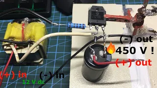 How To Make 12V to 450V Step UP Voltage Booster (DC-DC)