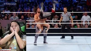 WWE Smackdown 6/23/16 Seth Rollins vs Sami Zayn