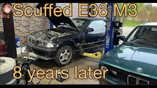 Dinan E36 M3 convertible service after 8 years off the road, Blubzki calipers, F355 misfire p1