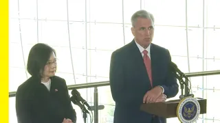 Taiwanese President Tsai Ing-wen, Kevin McCarthy Deliver Statements After Meeting