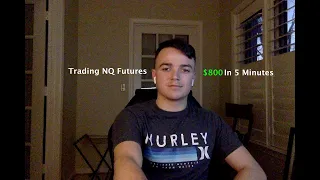 NQ Futures Trading $800 in 5 Minutes! 200% Return on Risk