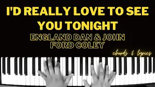 I'd Really Love To See You Tonight - England Dan & John Ford Coley  | Accompaniment ~ Backing Track