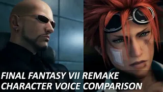 Final Fantasy 7 Remake - All characters Voice Comparison
