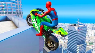 GTA 5 Spiderman Epic Jumps #11 ( Spider-Man Stunts & Fails )