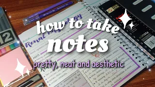 How to take pretty and aesthetic notes | By Uswa Saeed | AHS Society Of FMU