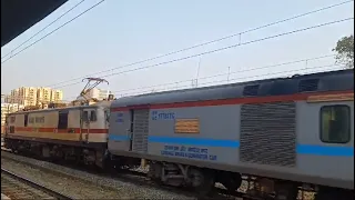 Beast LGD WAP-7 Narayanadri Superfast Express whines and skips Hafizpet.