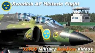 SAAB SK-37 VIGGEN Swedish AF Historic Flight at Spottersday Kleine Brogel AB (EBBL)